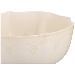 Farmhouse Lace 10-Inch Serving Bowl, Linen