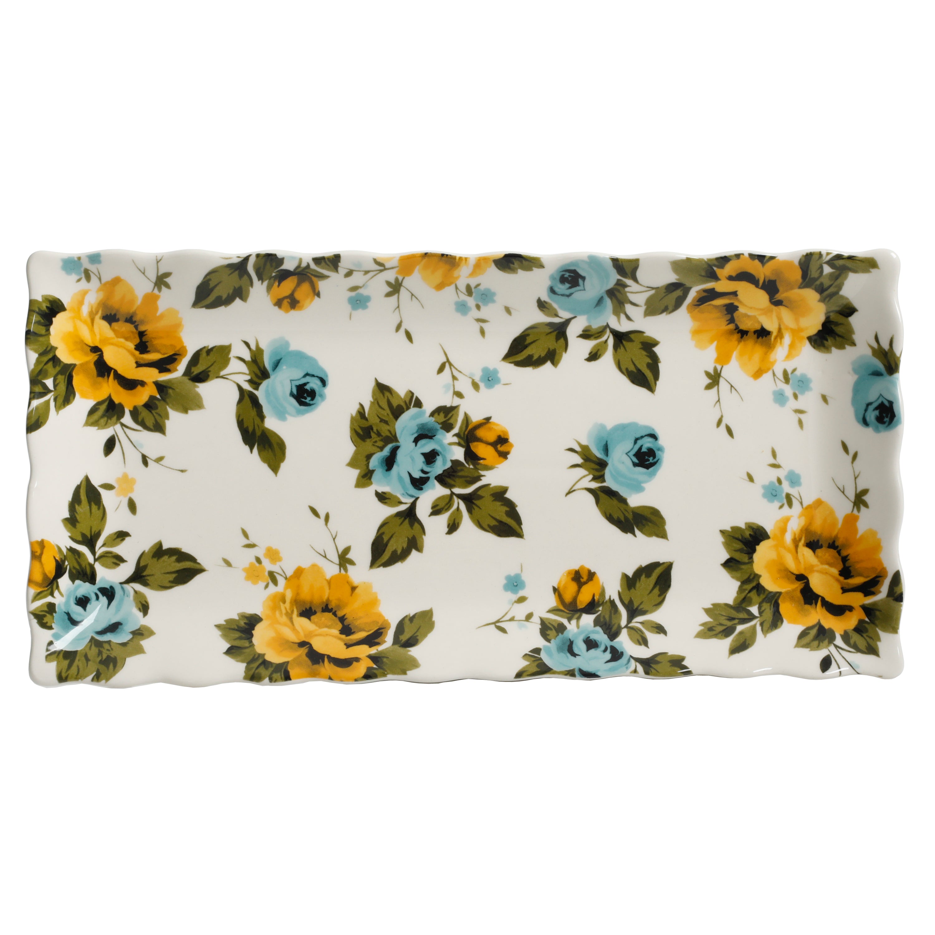 Floral Medley 3-Piece Serving Platters