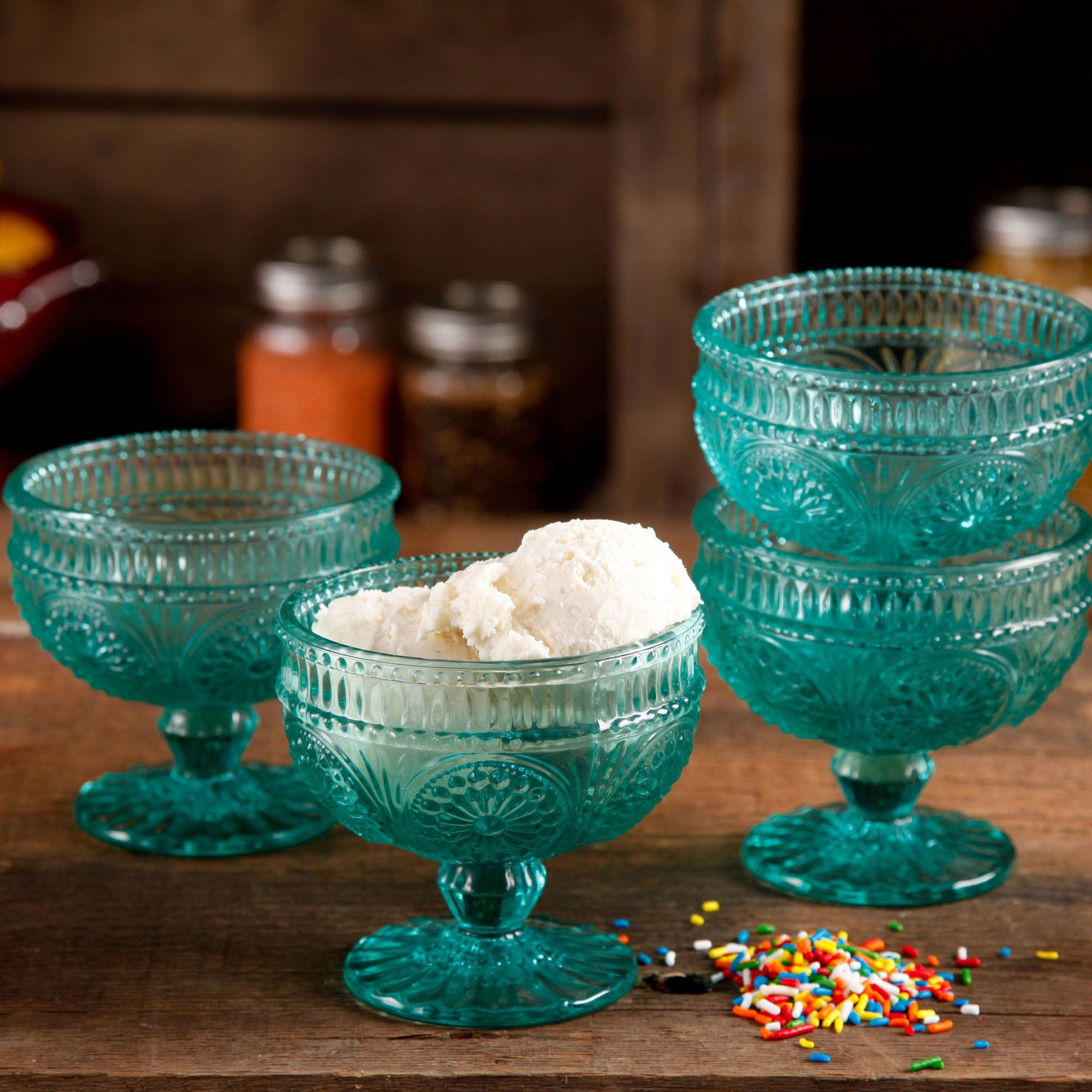 Adeline 4-Piece 10-Ounce Glass Sundae Cup Set