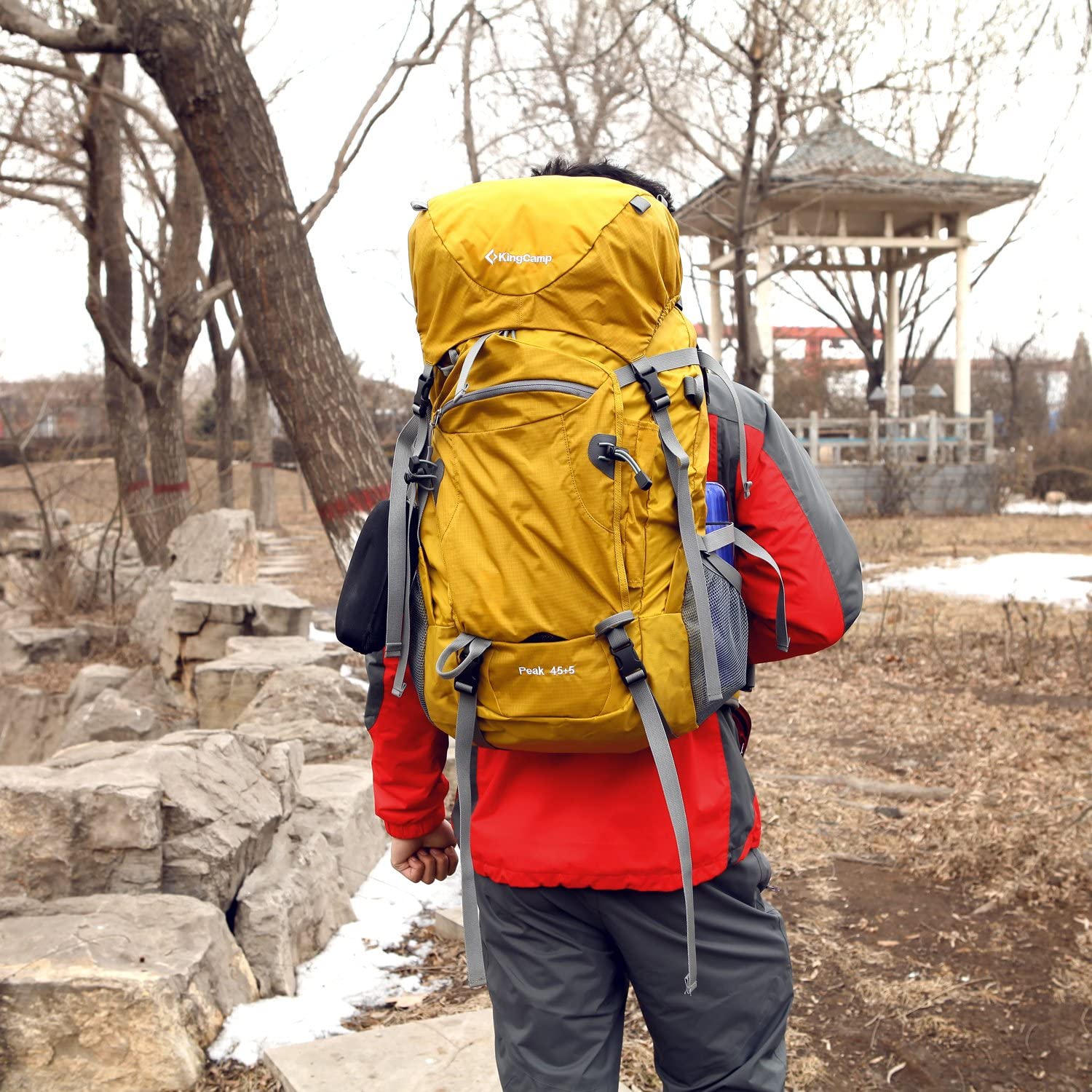 Internal Frame Hiking Backpack with Rain Cover