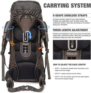  Lightweight Nylon Internal Frame Hiking Backpack