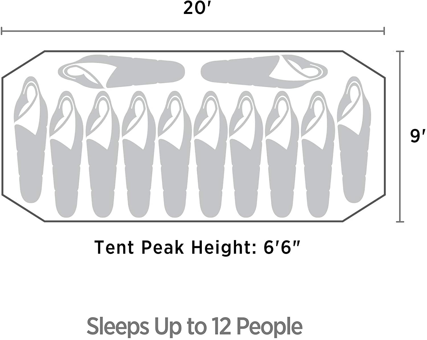 Outbound Dome Tent for Camping With Carry Bag And Rainfly