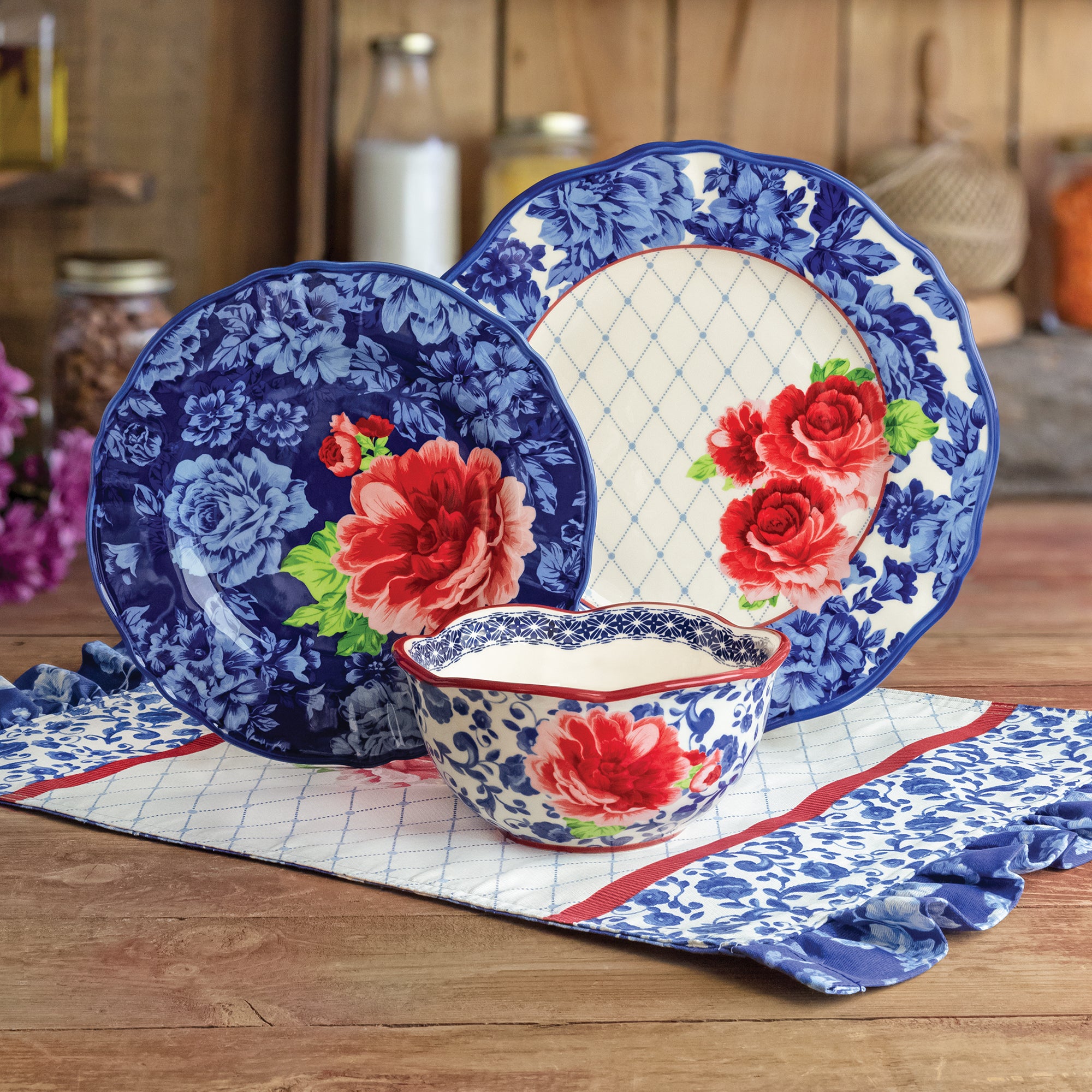 Heritage Floral 12-Piece Dinnerware Set