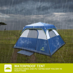 4/6/8/10 Person 60 Seconds Set Up Camping Tent, Waterproof Pop Up Tent with Top Rainfly